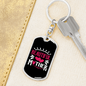 Beautiful Mother Mom Keychain Stainless Steel or 18k Gold Dog Tag Keyring-Express Your Love Gifts