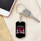 Beautiful Mother Mom Keychain Stainless Steel or 18k Gold Dog Tag Keyring-Express Your Love Gifts