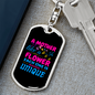 Beautiful Unique Mom Keychain Stainless Steel or 18k Gold Dog Tag Keyring-Express Your Love Gifts