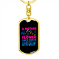 Beautiful Unique Mom Keychain Stainless Steel or 18k Gold Dog Tag Keyring-Express Your Love Gifts