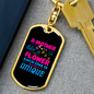 Beautiful Unique Mom Keychain Stainless Steel or 18k Gold Dog Tag Keyring-Express Your Love Gifts