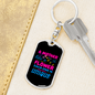 Beautiful Unique Mom Keychain Stainless Steel or 18k Gold Dog Tag Keyring-Express Your Love Gifts