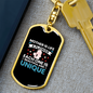 Beautiful Unique Mother Mom Keychain Stainless Steel or 18k Gold Dog Tag Keyring-Express Your Love Gifts