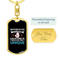 Beautiful Unique Mother Mom Keychain Stainless Steel or 18k Gold Dog Tag Keyring-Express Your Love Gifts