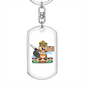 Beaver Handyman Swivel Keychain Woodworker Dog Tag Stainless Steel or 18k Gold-Express Your Love Gifts