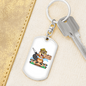 Beaver Handyman Swivel Keychain Woodworker Dog Tag Stainless Steel or 18k Gold-Express Your Love Gifts