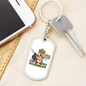 Beaver Handyman Swivel Keychain Woodworker Dog Tag Stainless Steel or 18k Gold-Express Your Love Gifts