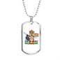Beaver Handyman Woodworker Dog Tag Stainless Steel or 18k Gold W 24"-Express Your Love Gifts