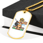 Beaver Handyman Woodworker Dog Tag Stainless Steel or 18k Gold W 24"-Express Your Love Gifts