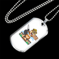 Beaver Handyman Woodworker Dog Tag Stainless Steel or 18k Gold W 24"-Express Your Love Gifts