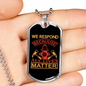 Because All Lives Matter Necklace Stainless Steel or 18k Gold Dog Tag 24" Chain-Express Your Love Gifts