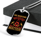 Because All Lives Matter Necklace Stainless Steel or 18k Gold Dog Tag 24" Chain-Express Your Love Gifts
