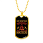 Because All Lives Matter Necklace Stainless Steel or 18k Gold Dog Tag 24" Chain-Express Your Love Gifts