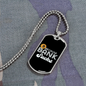 Because Bank Sucks Crypto Necklace Stainless Steel or 18k Gold Dog Tag 24" Chain-Express Your Love Gifts