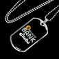Because Bank Sucks Crypto Necklace Stainless Steel or 18k Gold Dog Tag 24" Chain-Express Your Love Gifts