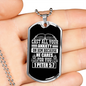 Because He Cares 1 Peter 5:7 Necklace Stainless Steel or 18k Gold Dog Tag 24"-Express Your Love Gifts