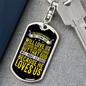 Because He Love Us Christian Keychain Stainless Steel or 18k Gold Dog Tag Keyring-Express Your Love Gifts