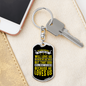Because He Love Us Christian Keychain Stainless Steel or 18k Gold Dog Tag Keyring-Express Your Love Gifts