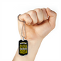 Because He Love Us Necklace Stainless Steel or 18k Gold Dog Tag 24" Chain-Express Your Love Gifts