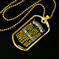 Because He Love Us Necklace Stainless Steel or 18k Gold Dog Tag 24" Chain-Express Your Love Gifts