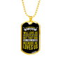 Because He Love Us Necklace Stainless Steel or 18k Gold Dog Tag 24" Chain-Express Your Love Gifts