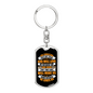Because We Are Good Keychain Stainless Steel or 18k Gold Dog Tag Keyring-Express Your Love Gifts