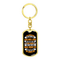Because We Are Good Keychain Stainless Steel or 18k Gold Dog Tag Keyring-Express Your Love Gifts