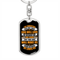 Because We Are Good Keychain Stainless Steel or 18k Gold Dog Tag Keyring-Express Your Love Gifts