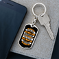 Because We Are Good Keychain Stainless Steel or 18k Gold Dog Tag Keyring-Express Your Love Gifts