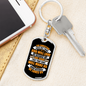Because We Are Good Keychain Stainless Steel or 18k Gold Dog Tag Keyring-Express Your Love Gifts