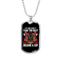 Become A Cop Firefighter Gift Stainless Steel or 18k Gold Dog Tag 24" Chain-Express Your Love Gifts