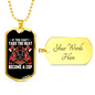 Become A Cop Firefighter Gift Stainless Steel or 18k Gold Dog Tag 24" Chain-Express Your Love Gifts