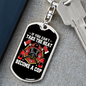 Become A Cop Keychain Stainless Steel or 18k Gold Dog Tag Keyring-Express Your Love Gifts