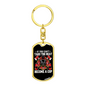 Become A Cop Keychain Stainless Steel or 18k Gold Dog Tag Keyring-Express Your Love Gifts