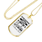 Become A Human First Necklace Stainless Steel or 18k Gold Dog Tag 24" Chain-Express Your Love Gifts