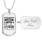 Become A Human First Necklace Stainless Steel or 18k Gold Dog Tag 24" Chain-Express Your Love Gifts