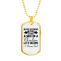 Become A Human First Necklace Stainless Steel or 18k Gold Dog Tag 24" Chain-Express Your Love Gifts
