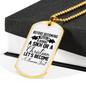 Become A Human First Necklace Stainless Steel or 18k Gold Dog Tag 24" Chain-Express Your Love Gifts