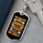 Becomes Imperfect Keychain Stainless Steel or 18k Gold Dog Tag Keyring-Express Your Love Gifts