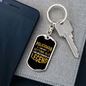 Becoming A Legend Keychain Stainless Steel or 18k Gold Dog Tag Keyring-Express Your Love Gifts
