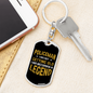 Becoming A Legend Keychain Stainless Steel or 18k Gold Dog Tag Keyring-Express Your Love Gifts
