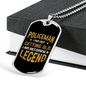Becoming A Legend Necklace Stainless Steel or 18k Gold Dog Tag 24"-Express Your Love Gifts