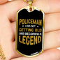 Becoming A Legend Necklace Stainless Steel or 18k Gold Dog Tag 24"-Express Your Love Gifts