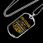 Becoming A Legend Necklace Stainless Steel or 18k Gold Dog Tag 24"-Express Your Love Gifts