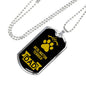 Bedlington Terrier Dad Dog Necklace Stainless Steel or 18k Gold Dog Tag W 24" Dog Owner Lover-Express Your Love Gifts
