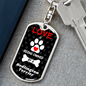 Bedlington Terrier Keychain Stainless Steel or 18k Gold Dog Tag Keyring-Express Your Love Gifts