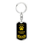 Bedlington Terrier Keychain Stainless Steel or 18k Gold-Express Your Love Gifts