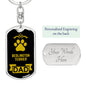 Bedlington Terrier Keychain Stainless Steel or 18k Gold-Express Your Love Gifts