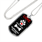 Bedlington Terrier Love Is Stainless Steel or 18k Gold Dog Tag 24" Chain-Express Your Love Gifts