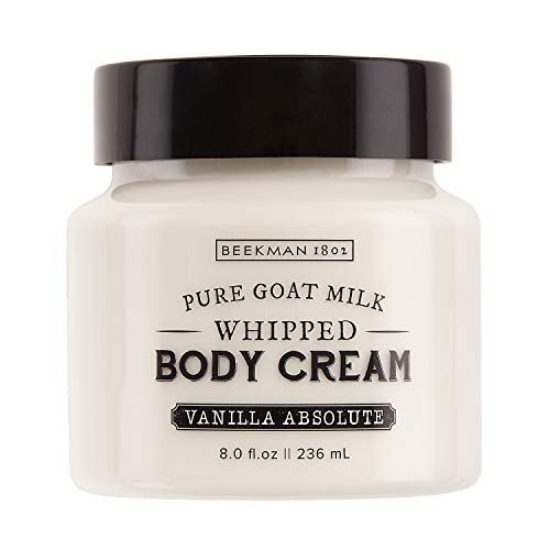 Beekman 1802 Whipped Body Cream Vanilla Absolute Goat Milk Body Butter Daily Hydration for Dry Skin - Naturally Exfoliating Body Cream - Good for Sensitive Skin - Goat Milk Bodycare - 8 oz-Express Your Love Gifts
